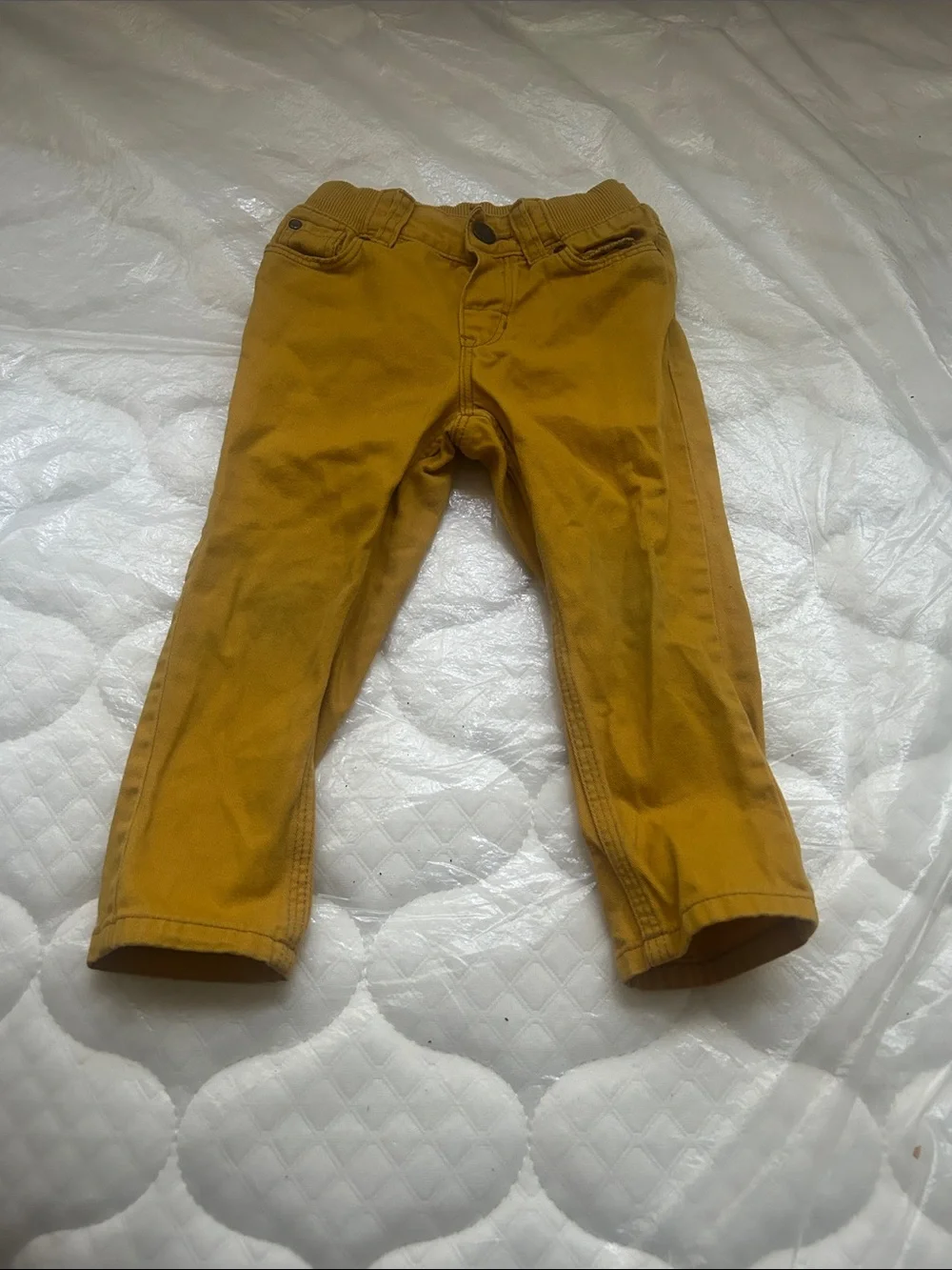 H&M Kids Mustard Yellow Stretch Twill Pants